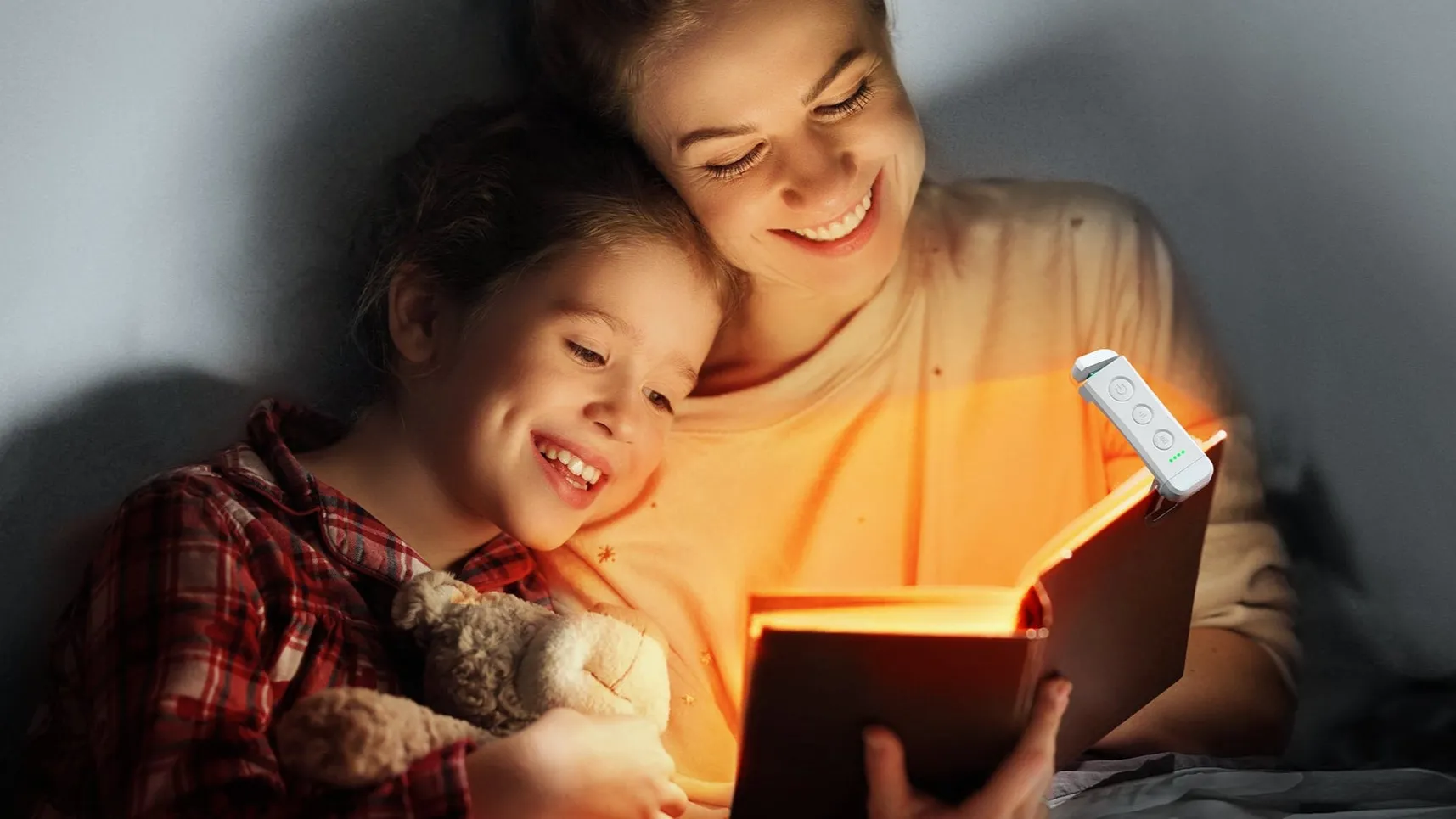 Đèn đọc sách kẹp Glocusent Rechargeable Book Light màu đen