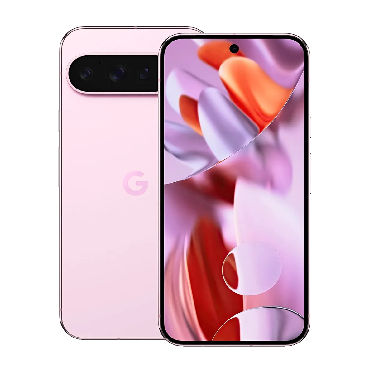 Điện thoại Google Pixel 9 Pro XL màn hình lớn, hiển thị toàn bộ mặt trước và mặt lưng