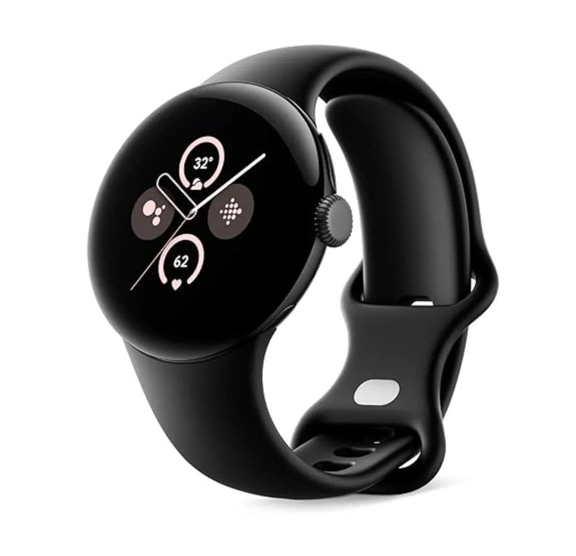 Đồng hồ thông minh Google Pixel Watch 2 với thiết kế thanh lịch trên cổ tay.