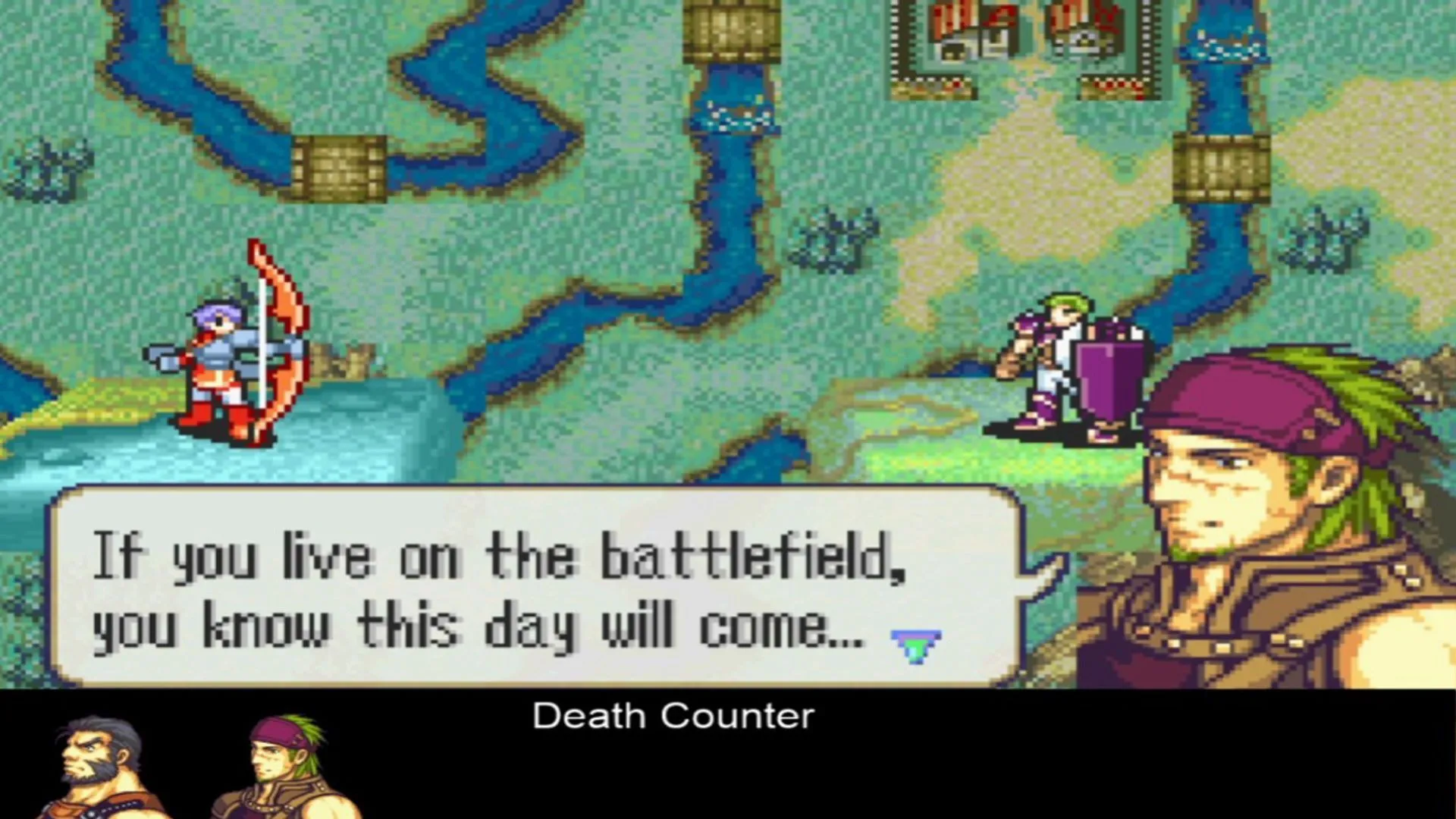 Gerik hy sinh trong một trận chiến khốc liệt của Fire Emblem: The Sacred Stones