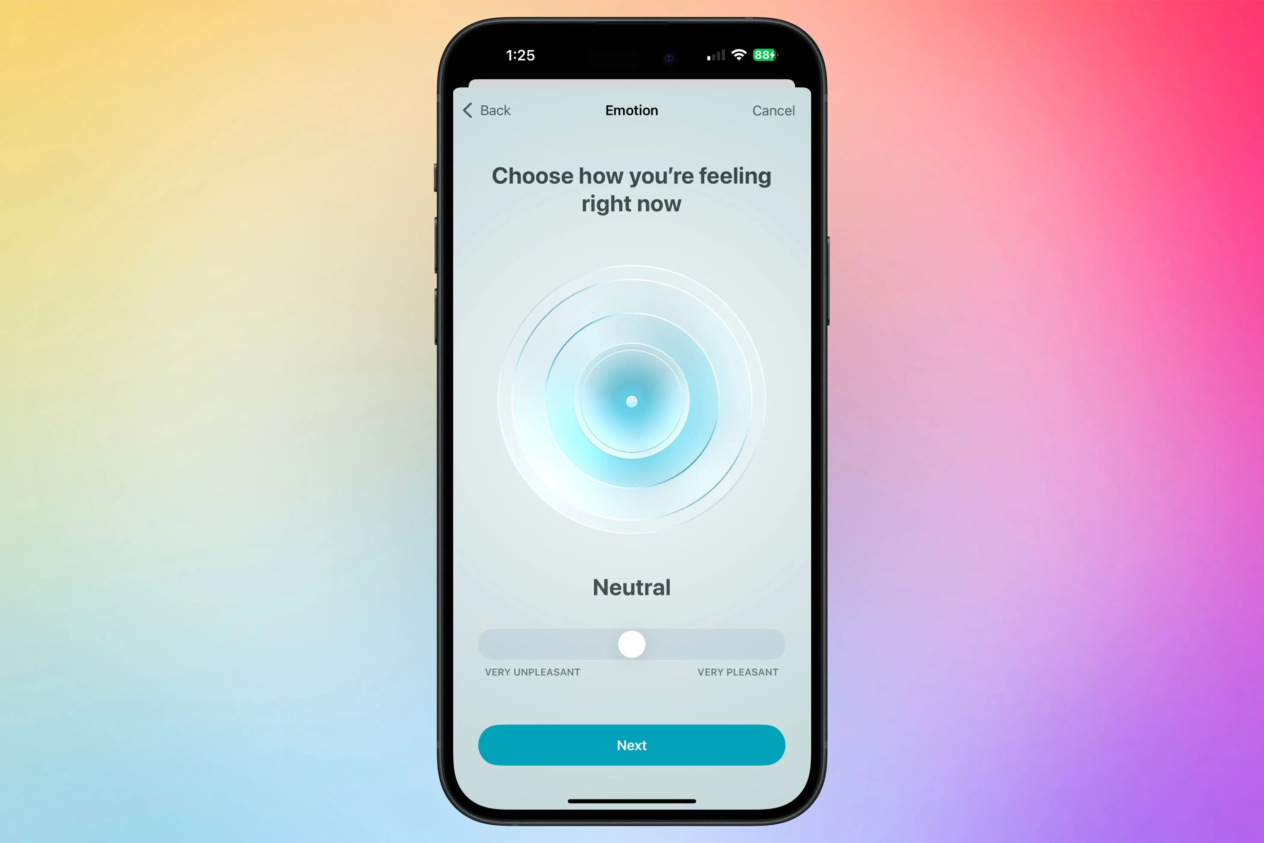 Giao diện nhật ký tâm trạng trong ứng dụng Sức khỏe (Health) trên iPhone, minh họa cách Apple Intelligence có thể gợi ý nhạc theo cảm xúc.