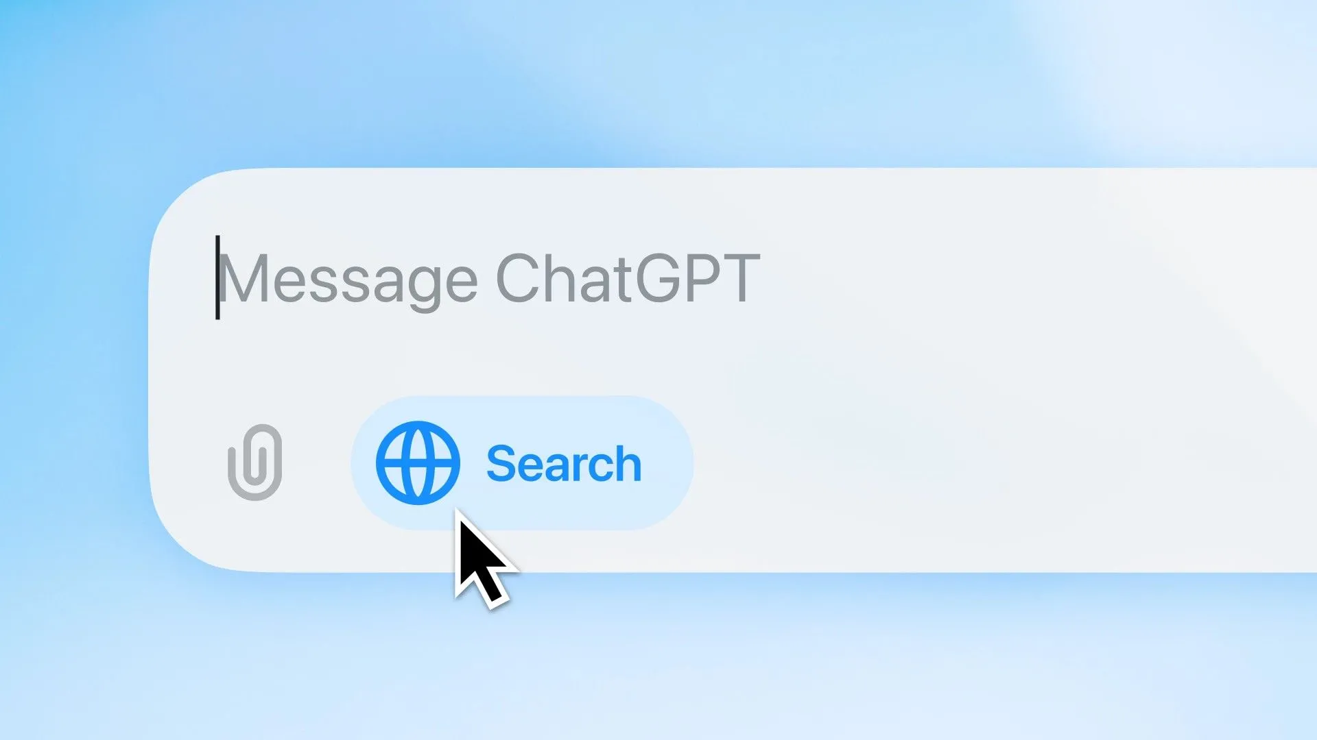 Giao diện thanh tìm kiếm ChatGPT đang được sử dụng, biểu tượng chat AI nổi bật