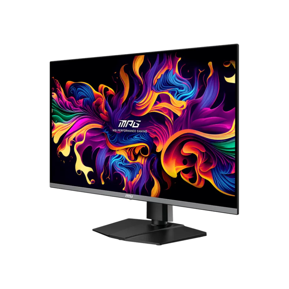 Góc nhìn chi tiết màn hình gaming MSI MPG 321URX với công nghệ QD-OLED.