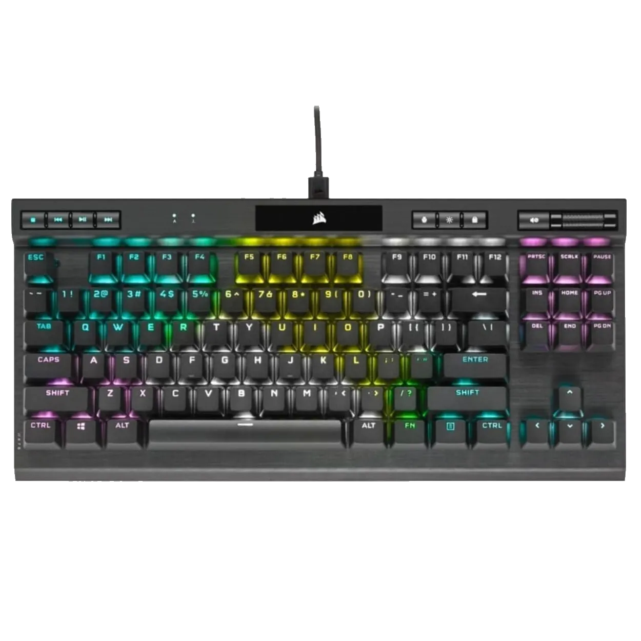 Hình ảnh cận cảnh bàn phím cơ Corsair K70 RGB TKL