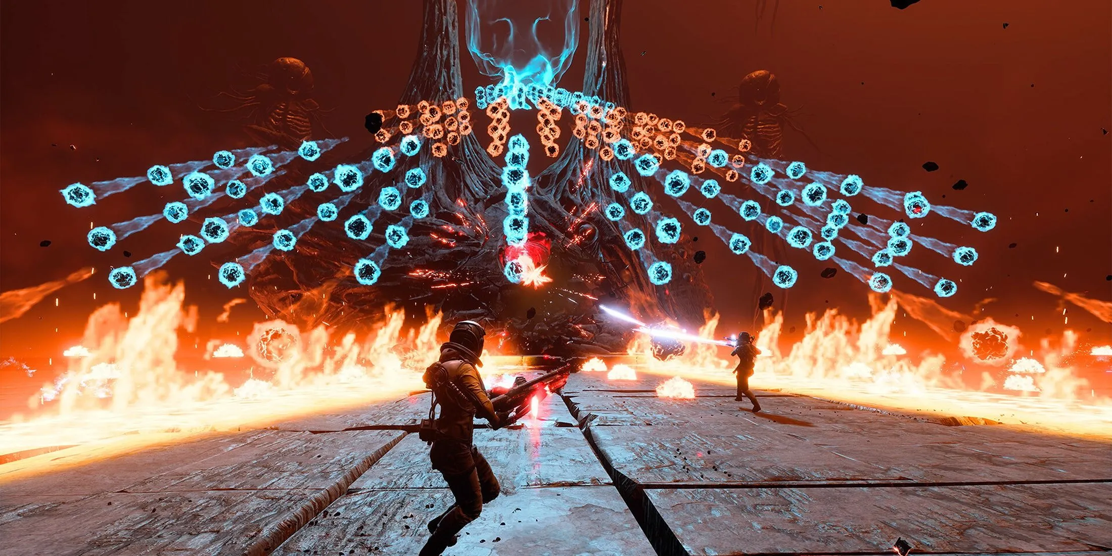 Hình ảnh gameplay game Returnal, minh họa thể loại roguelite bullet hell góc nhìn thứ ba đầy thử thách