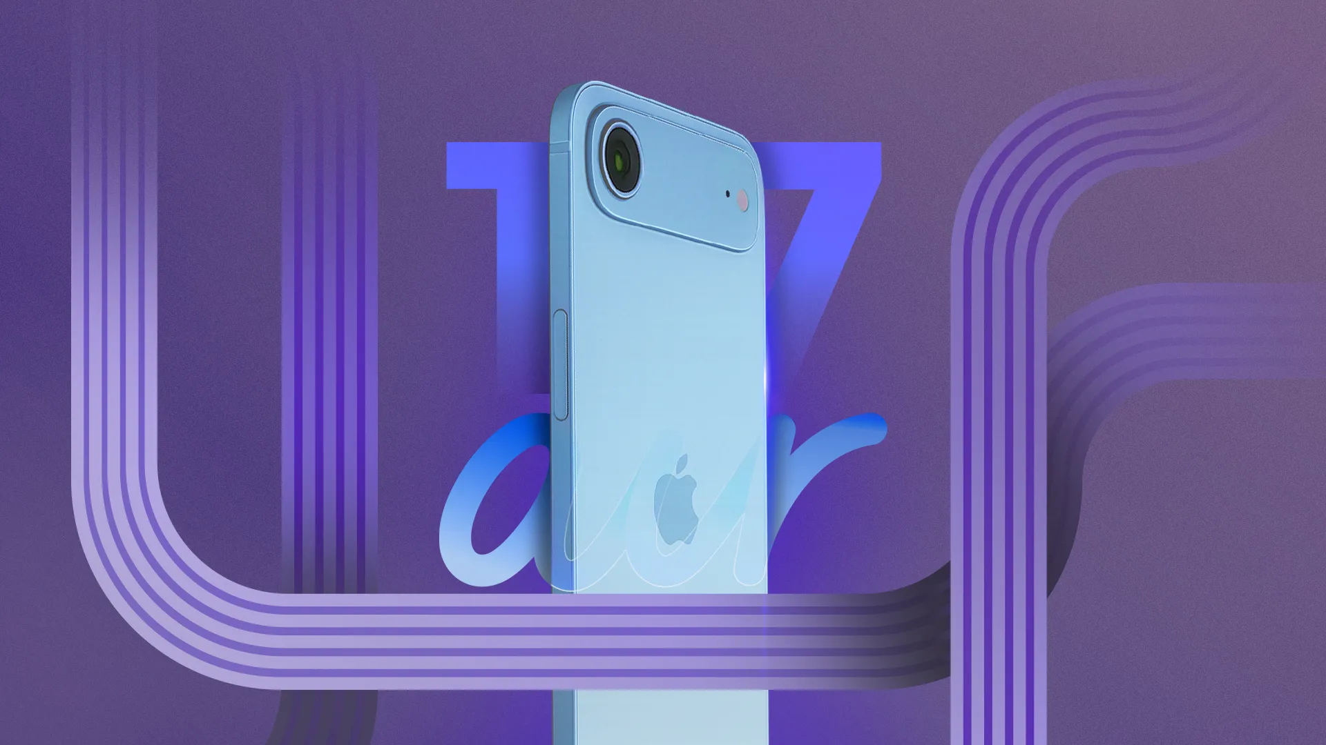 Hình ảnh minh họa iPhone 17 Air theo tin đồn, với thiết kế mỏng và viền cong