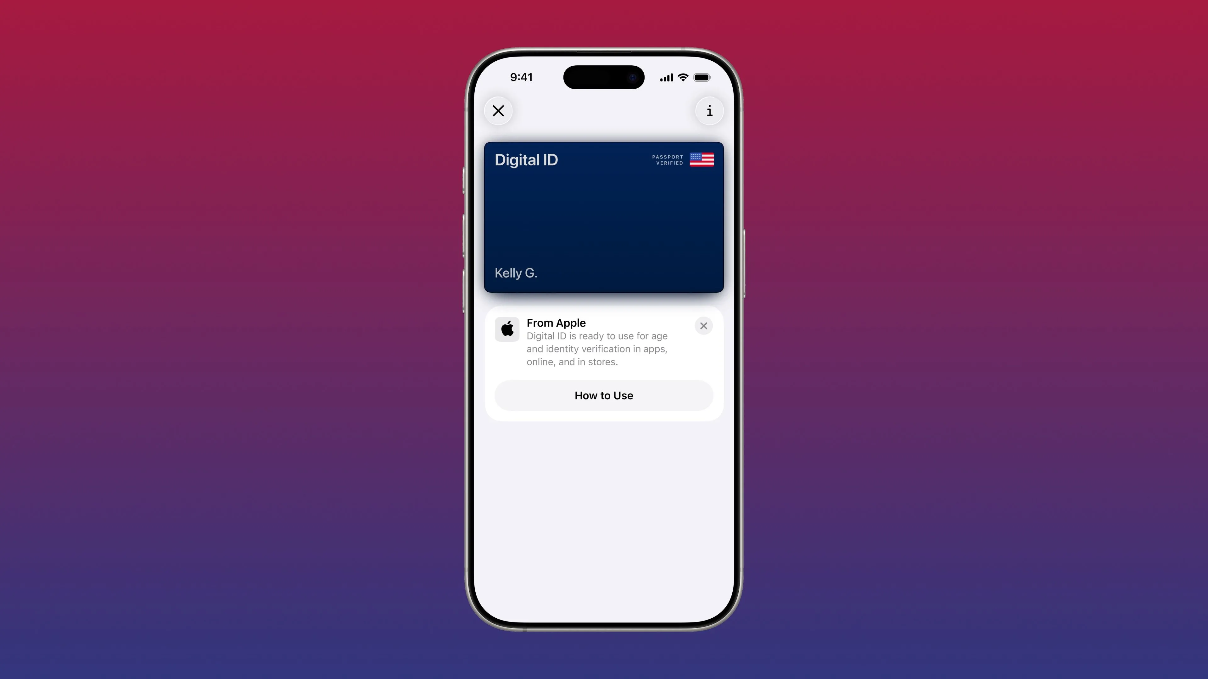 iPhone hiển thị giao diện tạo ID kỹ thuật số (Digital ID) trong ứng dụng Wallet của iOS 26.