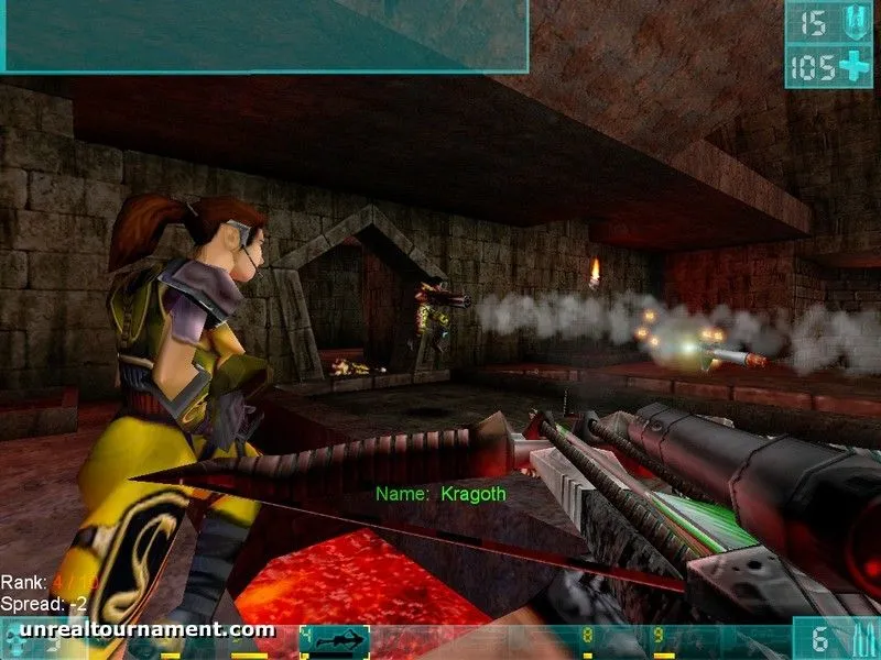 Kiến trúc đấu trường trong Unreal Tournament với đồ họa sắc nét trên macOS
