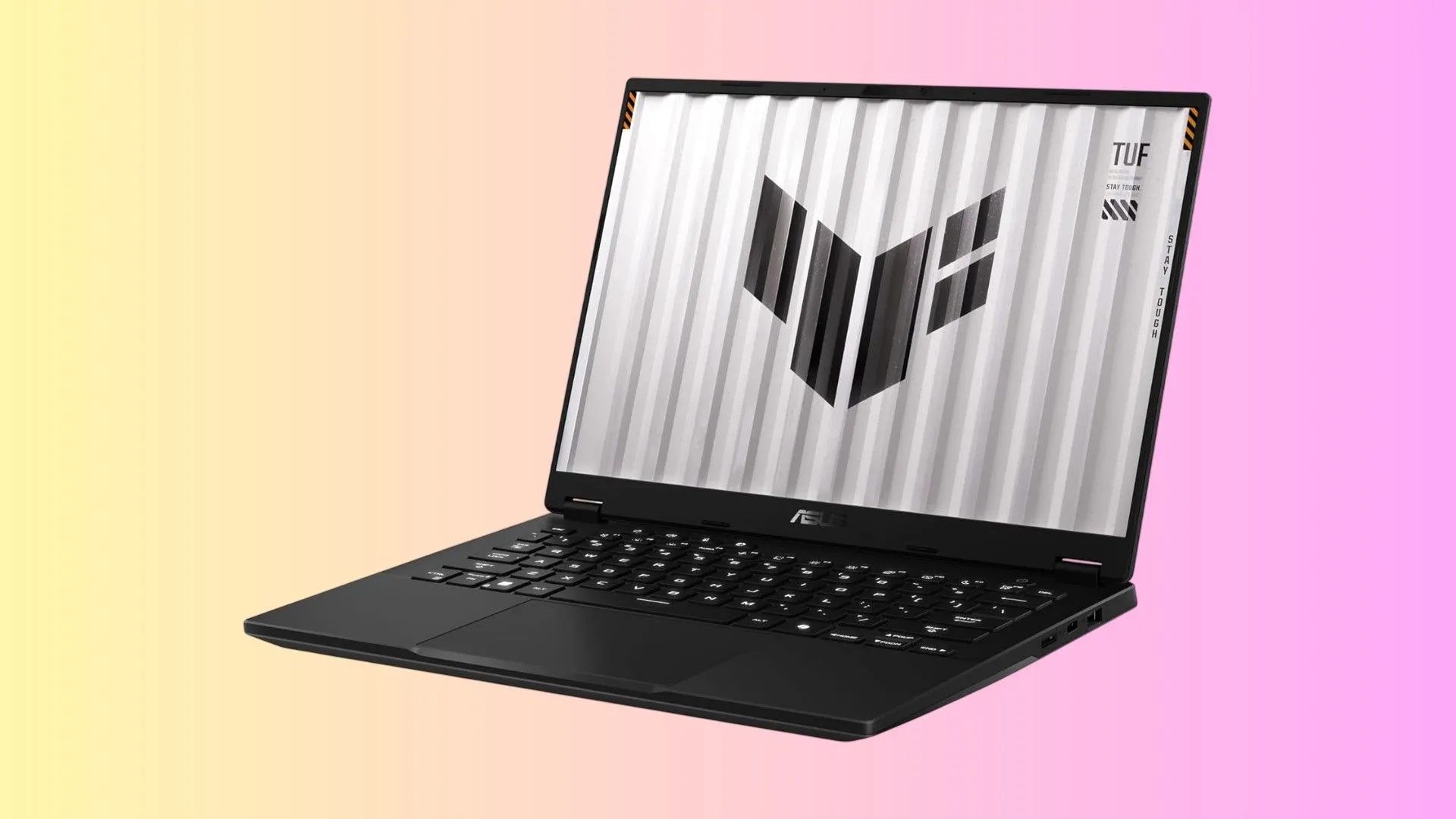 Laptop ASUS TUF Gaming A14 với thiết kế bền bỉ, màn hình sáng