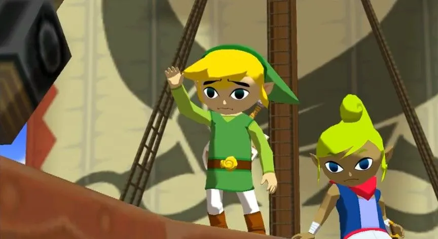 Link và Tetra trong The Legend of Zelda: The Wind Waker, minh chứng cho đồ họa cel-shaded vượt thời gian