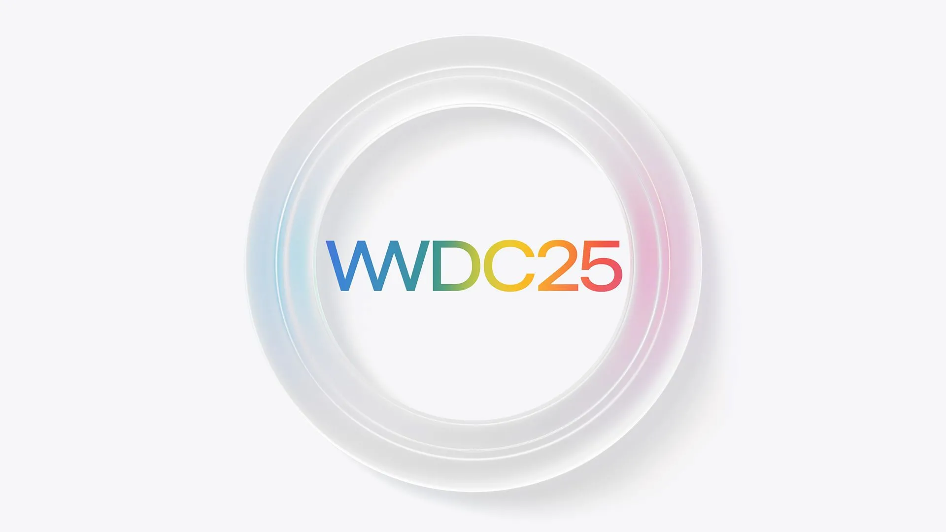 Logo sự kiện Apple WWDC25 với biểu tượng tròn trắng, đại diện cho hội nghị nhà phát triển toàn cầu của Apple.