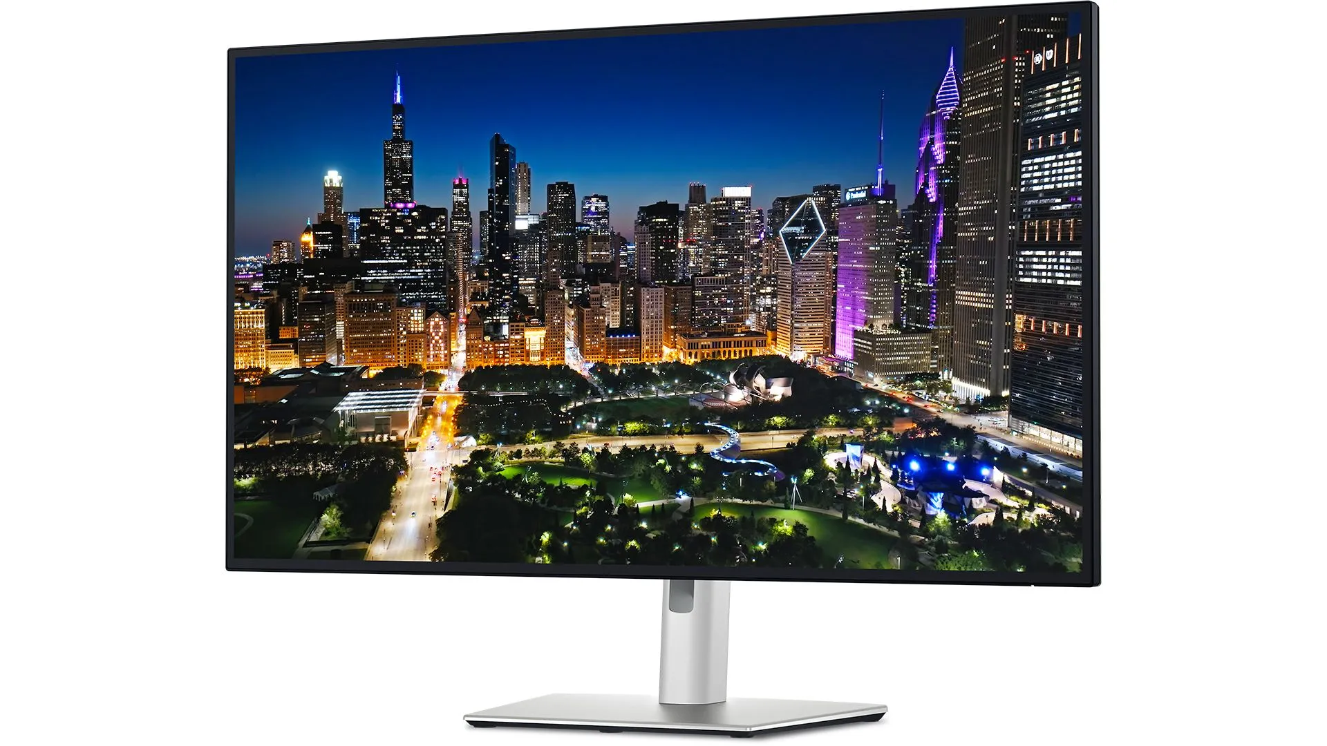 Màn hình Dell UltraSharp 4K Thunderbolt Hub Monitor nhìn thẳng, minh họa chất lượng hình ảnh và các tùy chỉnh hiển thị.