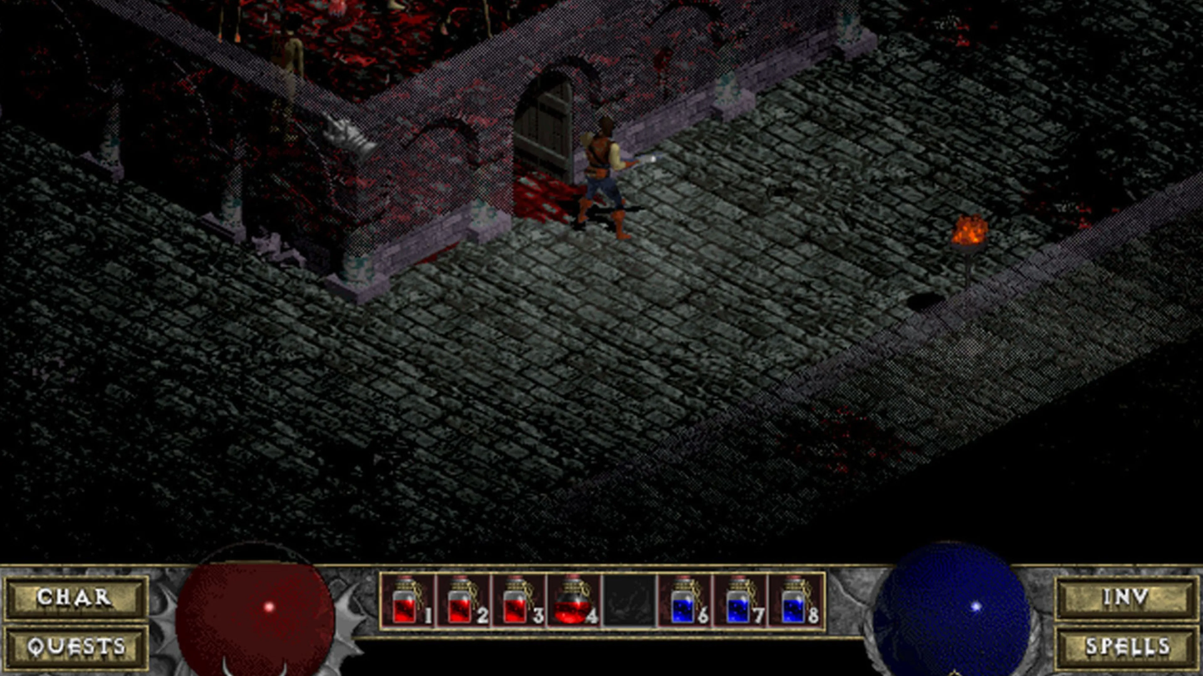 Màn hình hiển thị sức mạnh phép thuật và kỹ năng trong game Diablo trên macOS