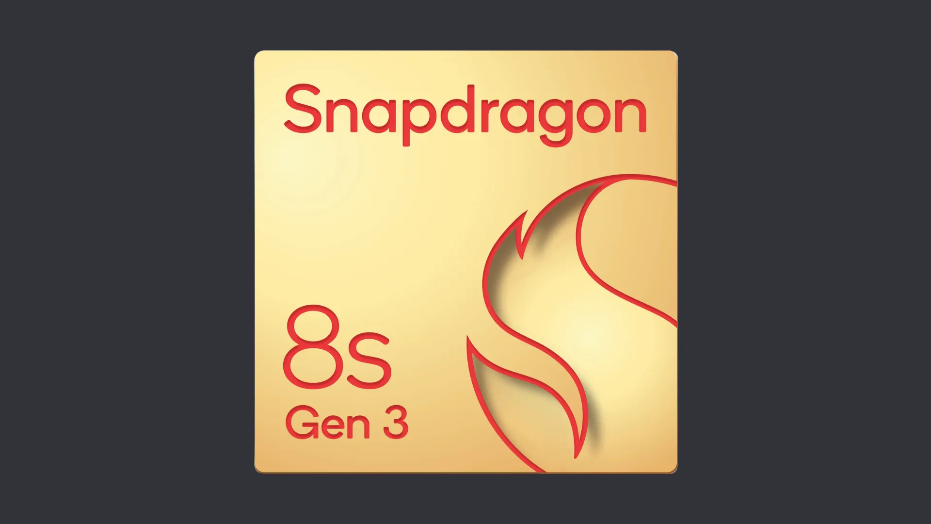 Mascot chính thức của chipset Snapdragon 8s Gen 3 trên nền xám