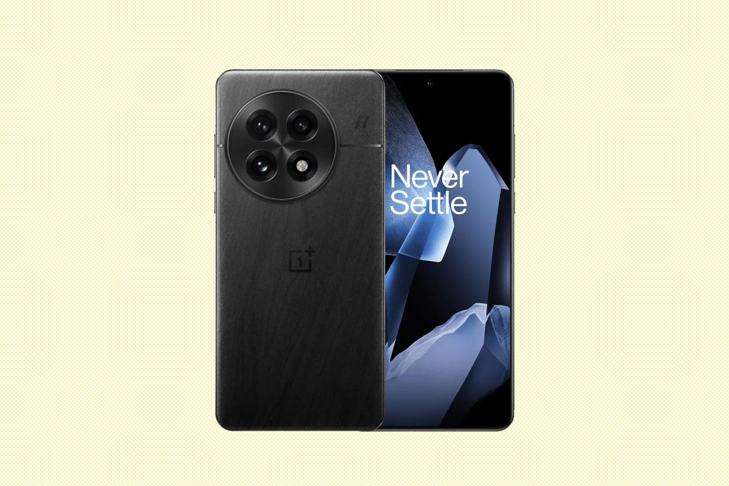 Mặt trước và mặt sau của điện thoại thông minh Android OnePlus 13, hiển thị thiết kế hiện đại và camera.