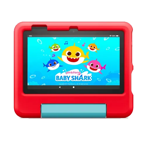 Máy tính bảng Amazon Fire 7 Kids với vỏ bảo vệ chắc chắn màu xanh