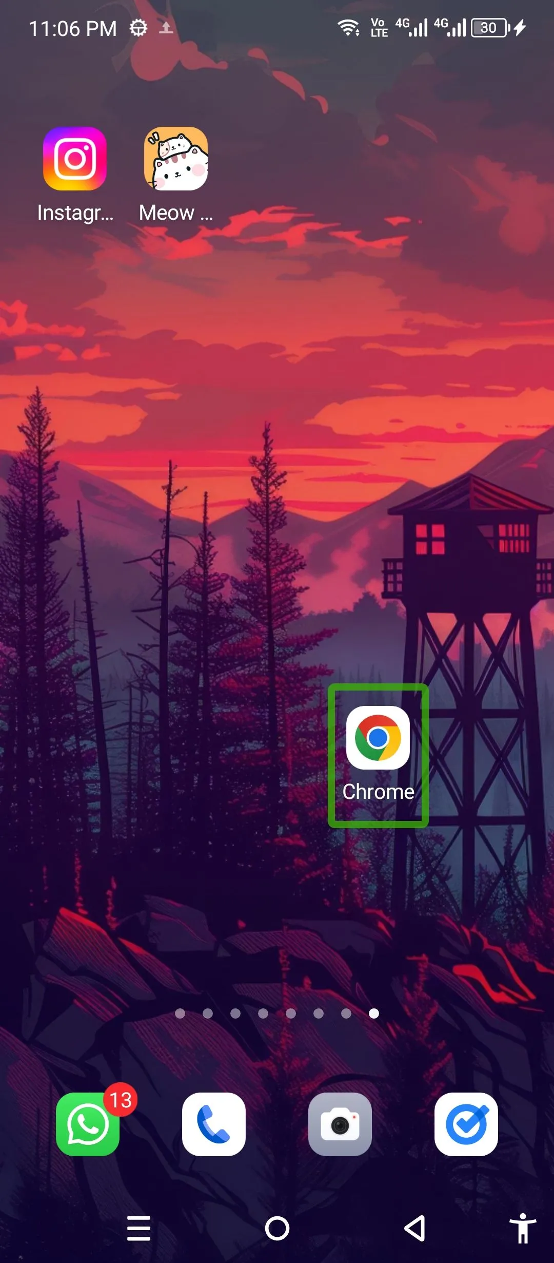 Mở trình duyệt Chrome trên Android bằng các cử chỉ TalkBack