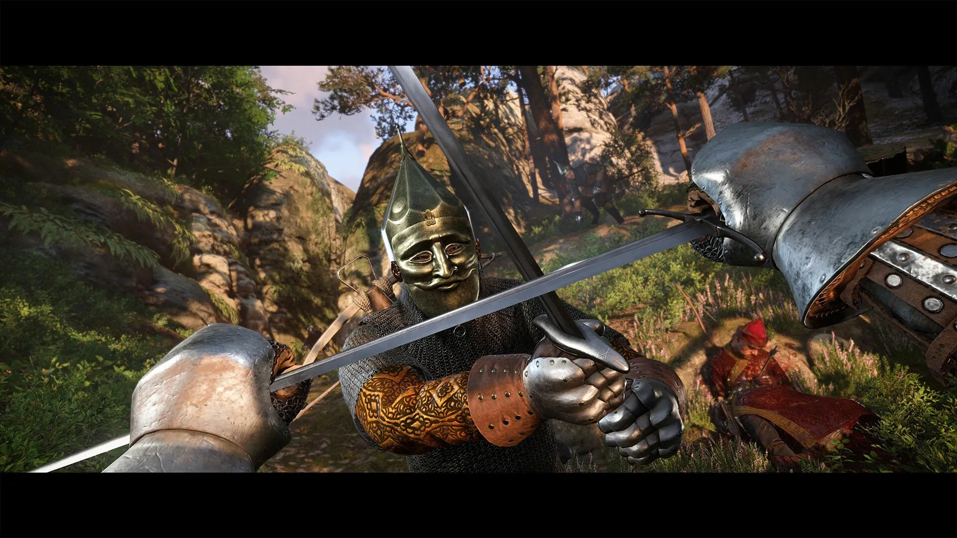 Một khu rừng rậm rạp và chi tiết trong game Kingdom Come Deliverance II, thể hiện khả năng đồ họa của CryEngine.