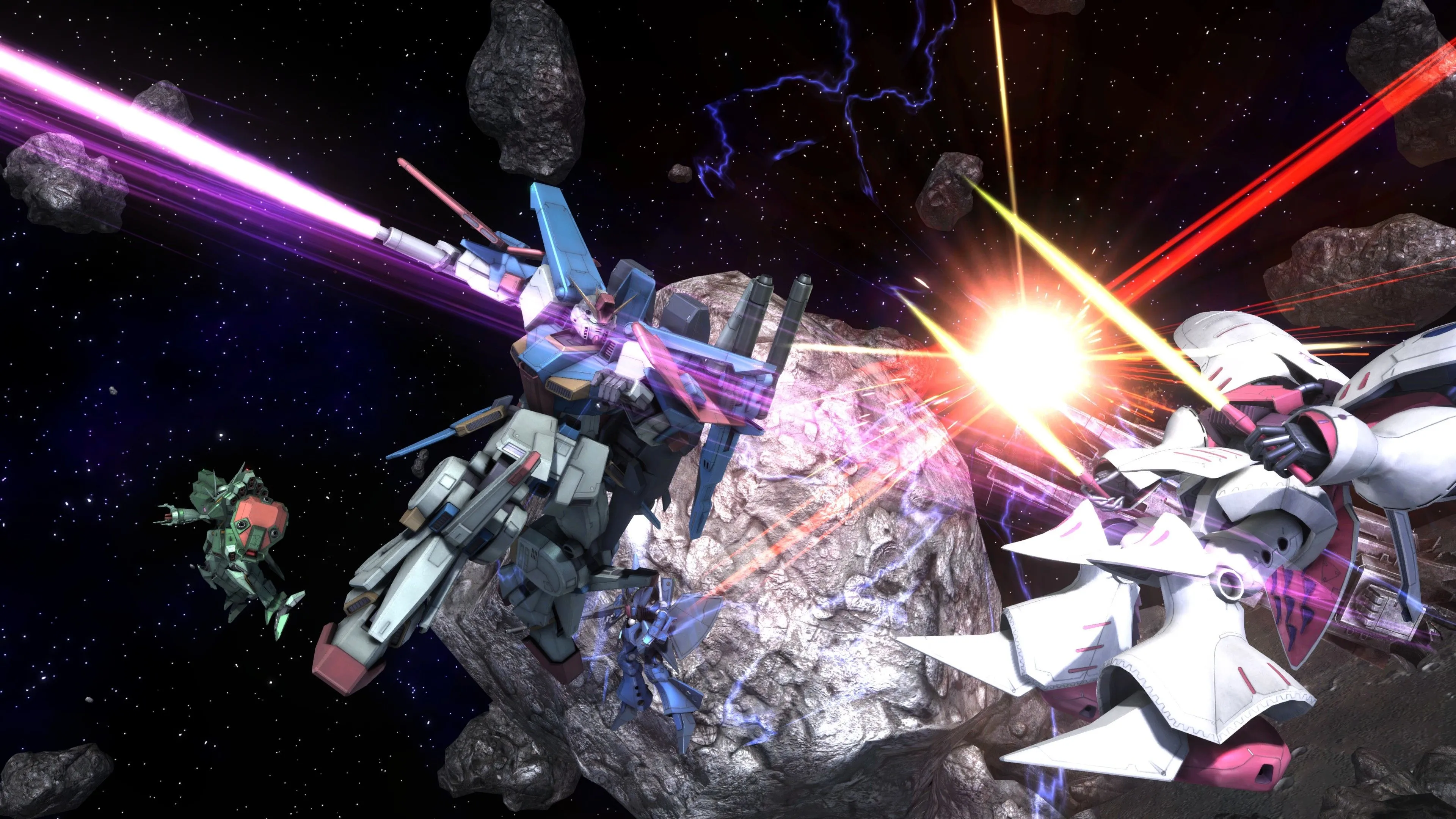 Một Mobile Suit Gundam chiến đấu trong không gian trong Mobile Suit Gundam: Battle Operation 2
