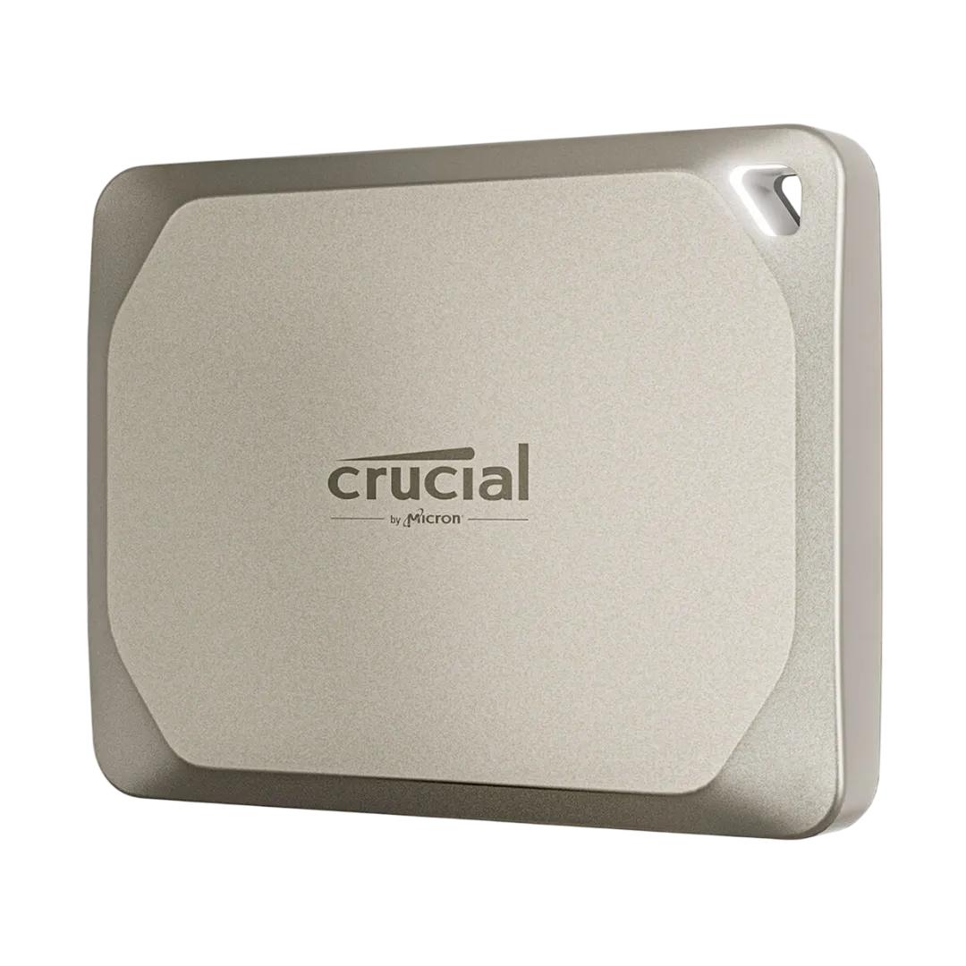 Ổ cứng SSD di động Crucial X9 Pro 2TB nhỏ gọn, thiết kế bền bỉ.