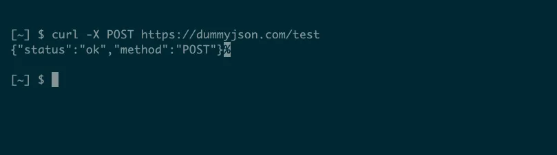 Phản hồi JSON đơn giản từ DummyJSON khi dùng curl