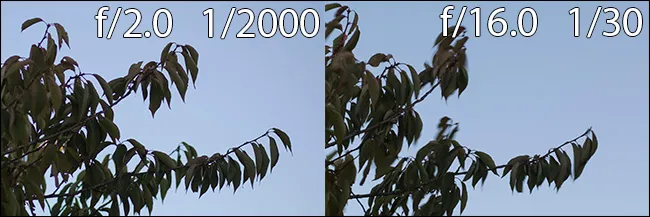 So sánh các mức độ phơi sáng khác nhau trên camera