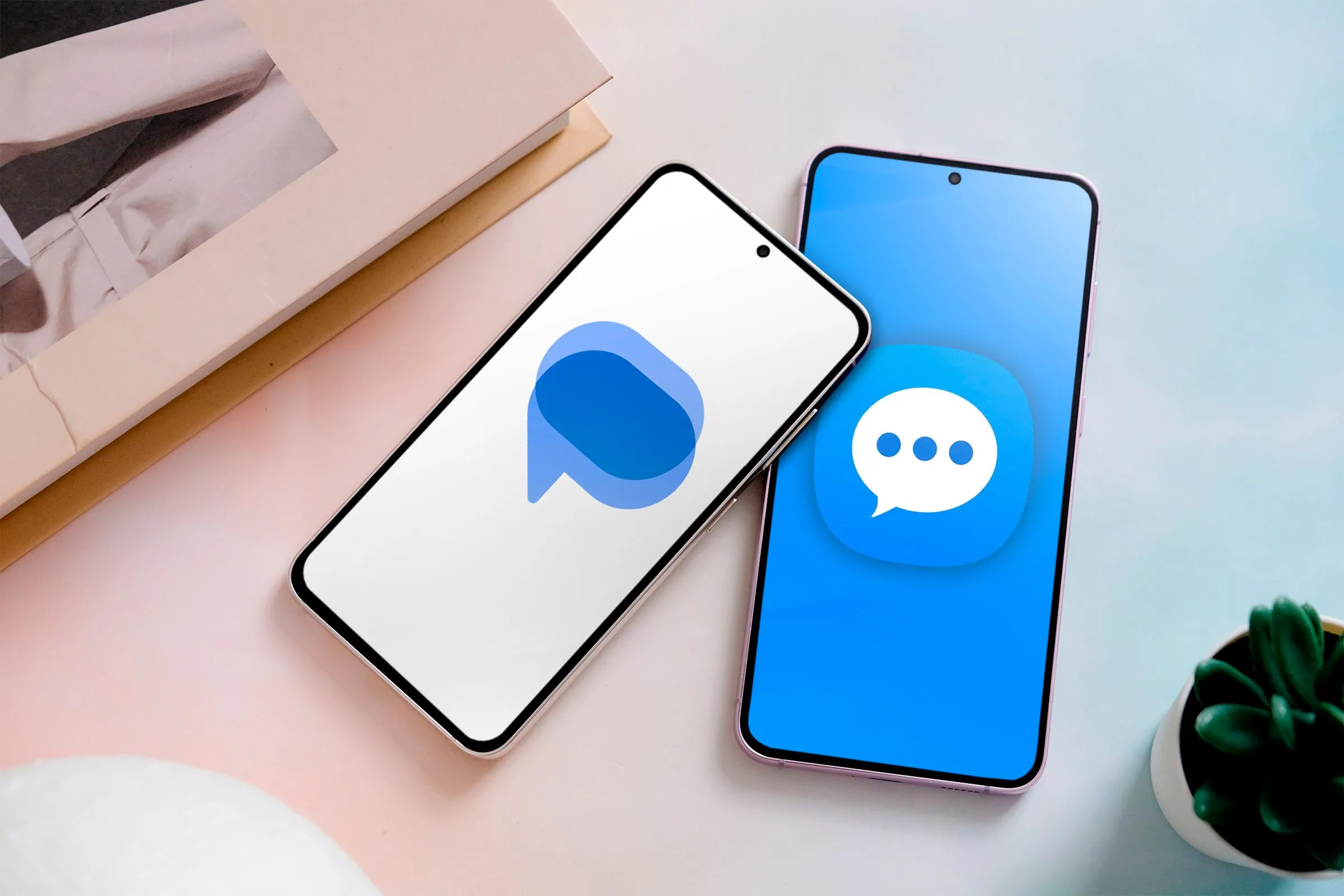 So sánh giao diện Google Messages và Samsung Messages trên điện thoại Android