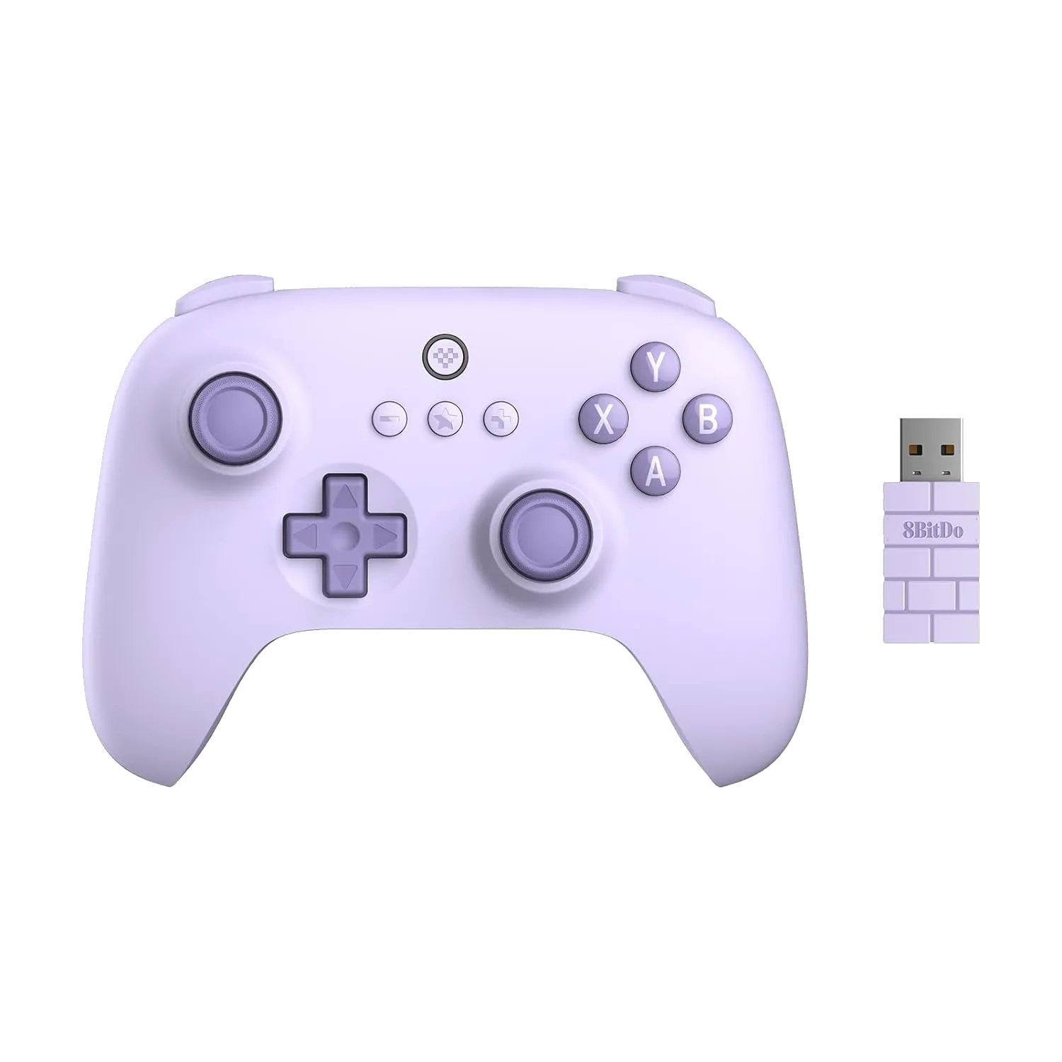 Tay cầm 8BitDo Ultimate 2C Wireless màu tím nhạt.