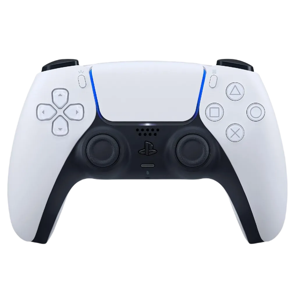 Tay cầm DualSense của PlayStation 5, nổi bật với công nghệ phản hồi xúc giác tiên tiến