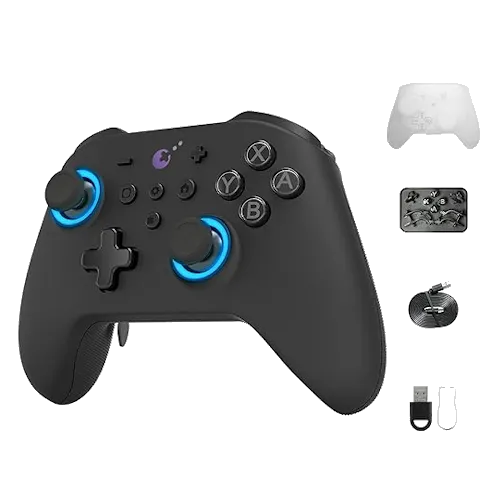 Tay cầm Gulikit KK3 Max Controller màu đen cho Nintendo Switch.