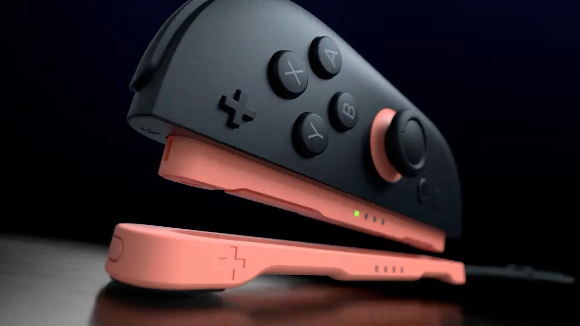 Tay cầm Joy-Con của Nintendo Switch 2 được gắn vào dây đeo cổ tay, chuẩn bị cho chế độ chuột quang học, tối ưu trải nghiệm điều khiển.