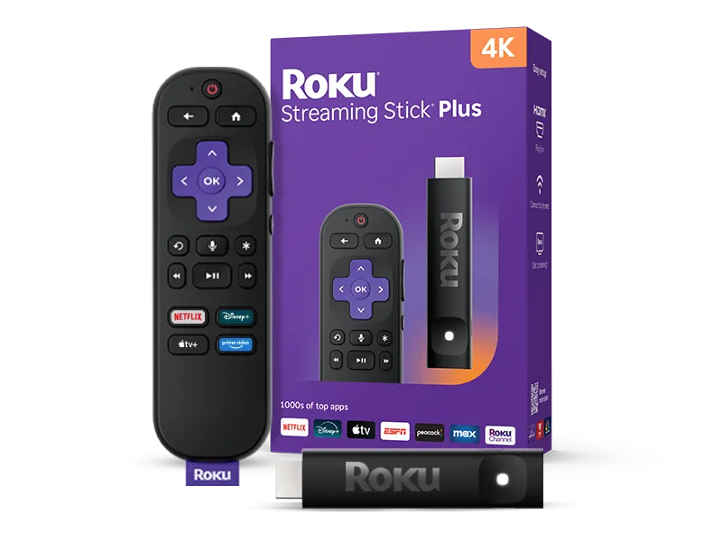 Thiết bị truyền phát Roku Streaming Stick Plus 4K nhỏ gọn