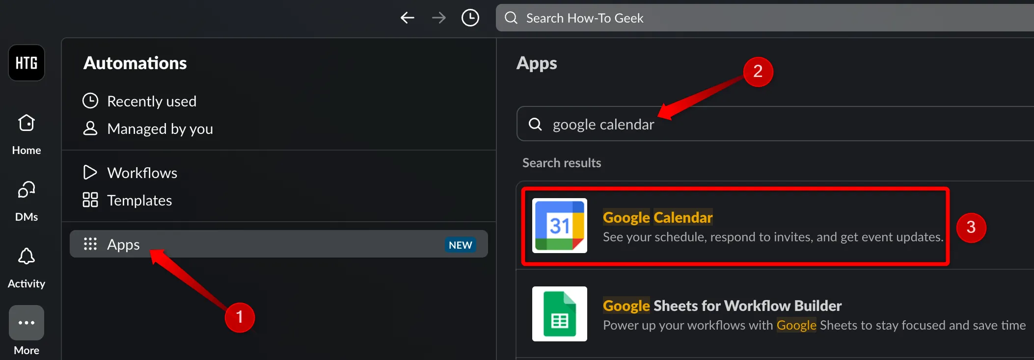 Tích hợp Google Calendar vào ứng dụng Slack để đồng bộ hóa lịch trình