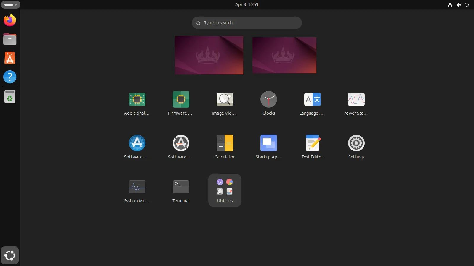 Tổng quan các ứng dụng trên Ubuntu, hiển thị giao diện đồ họa hiện đại.