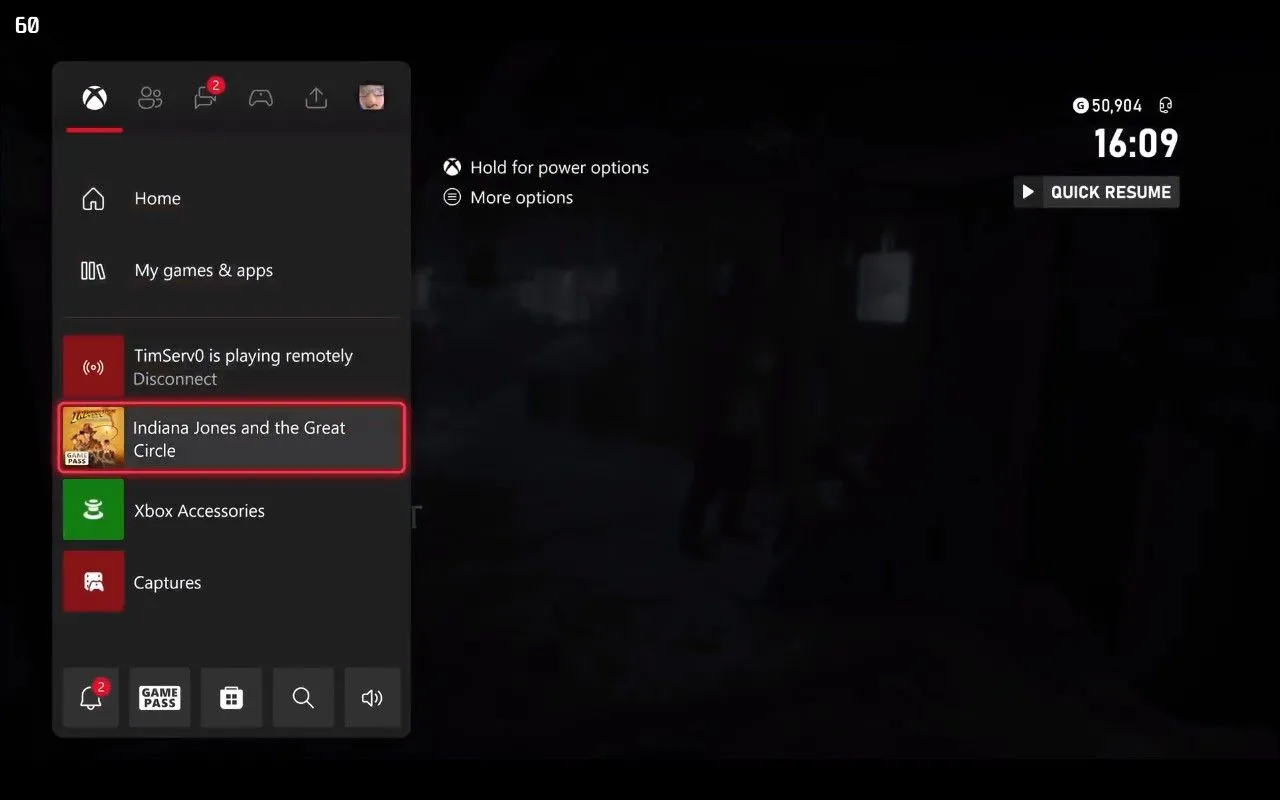 Ứng dụng Greenlight đang stream game từ Xbox lên màn hình Mac