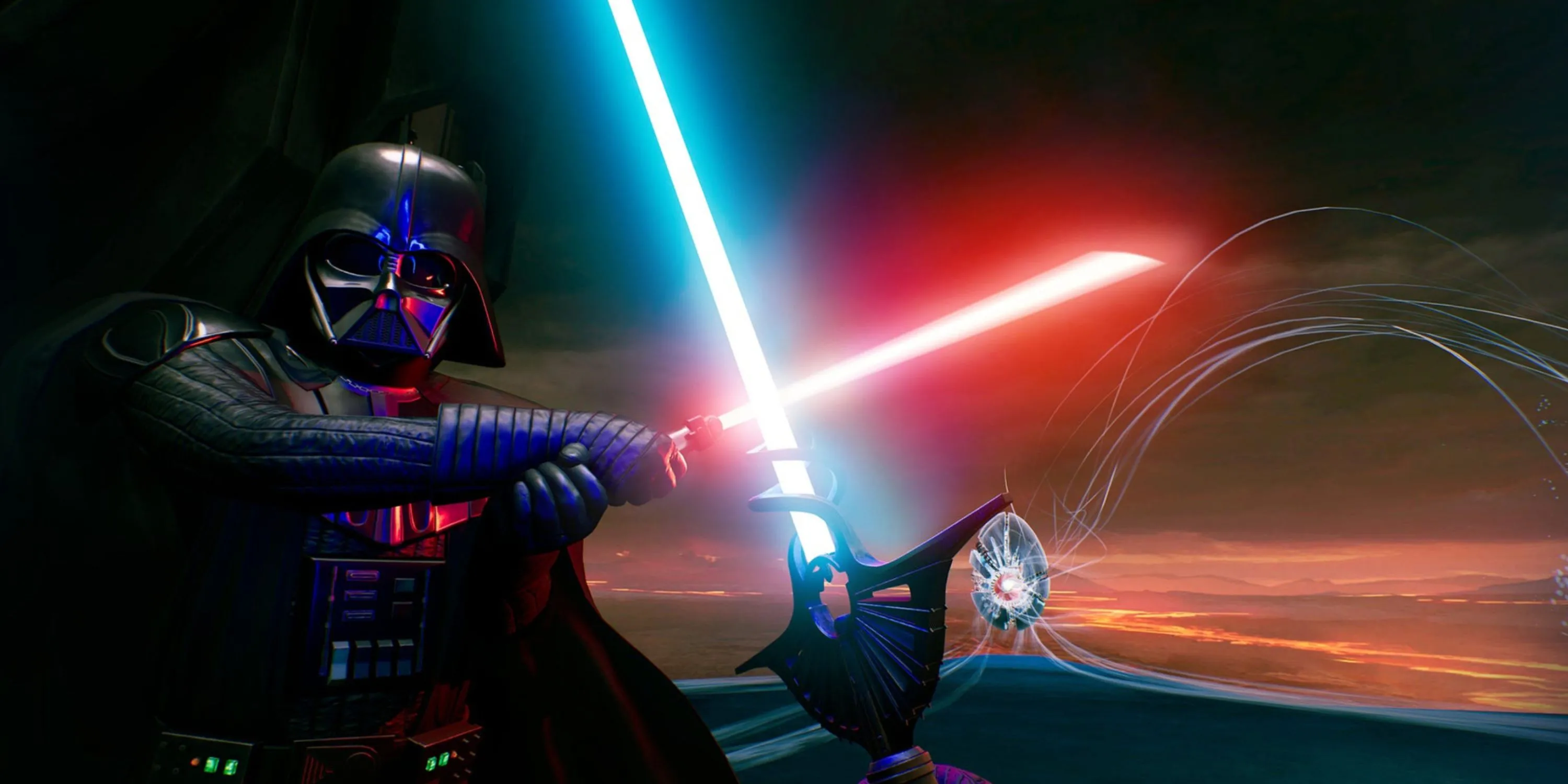 Vader Immortal: Cảnh nhân vật khám phá môi trường.