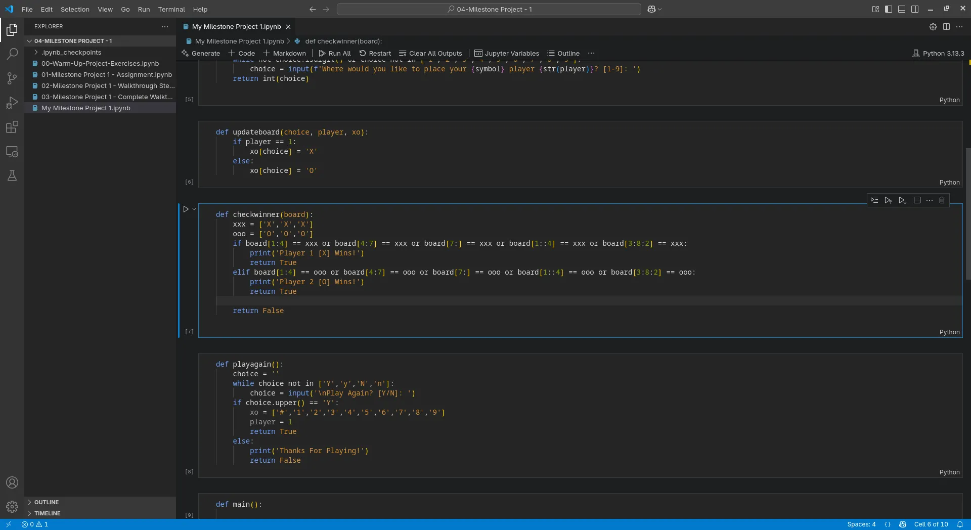 Visual Studio Code hiển thị giao diện Jupyter Notebook với mã Python, tích hợp liền mạch cho công việc khoa học dữ liệu và phân tích.
