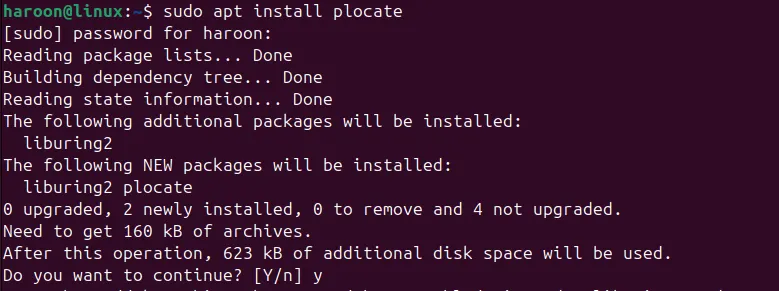 Cài đặt công cụ dòng lệnh plocate trên Ubuntu bằng APT manager