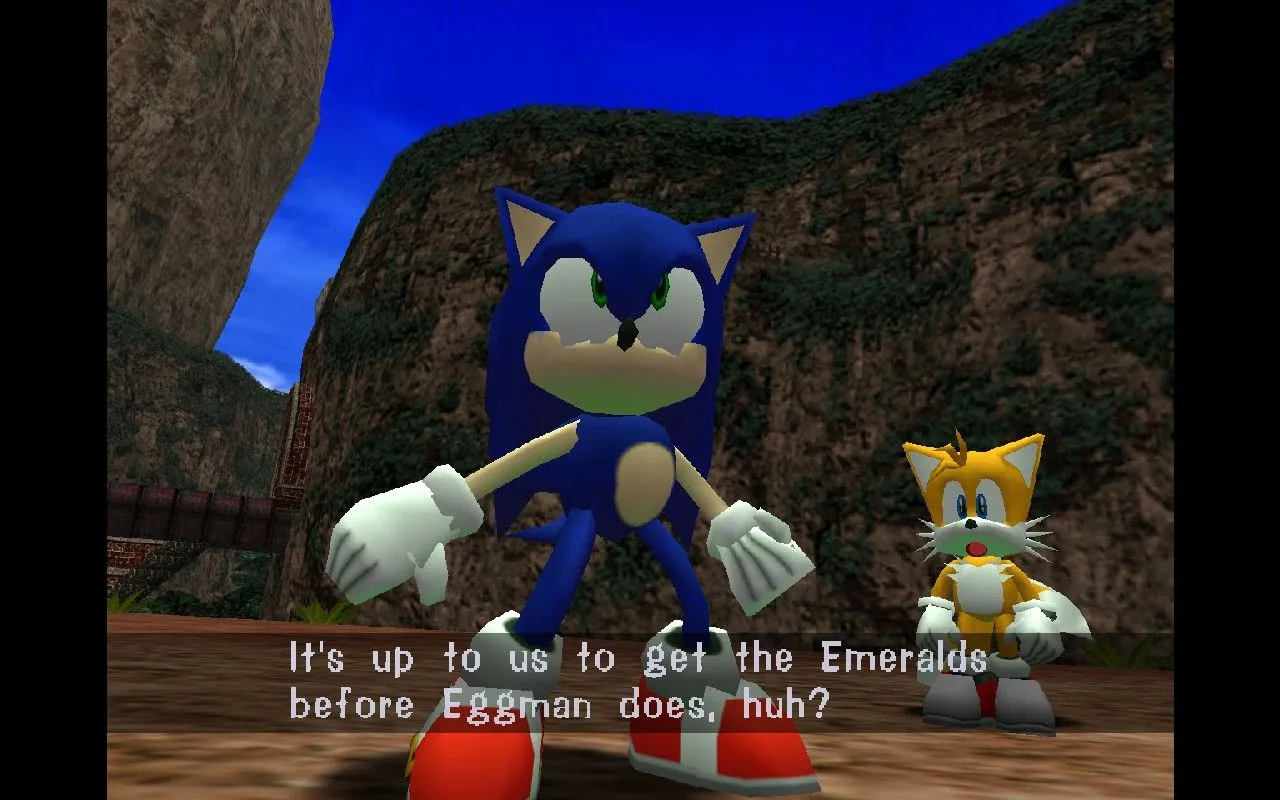 Game Sonic Adventure đang chạy trên Steam Deck