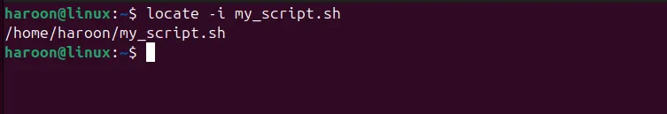 Sử dụng lệnh locate để tìm kiếm tệp theo tên trong terminal Ubuntu