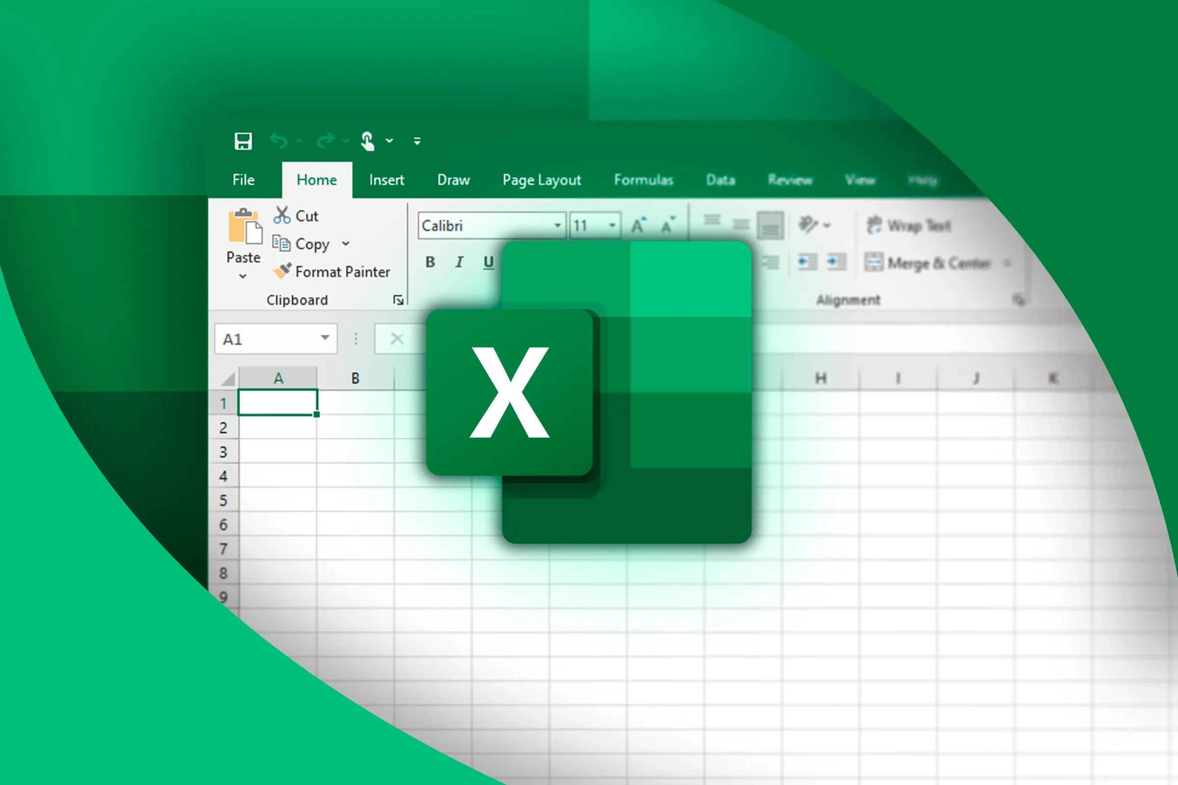 Biểu tượng Excel nổi bật trên nền một bảng tính Excel, minh họa chủ đề về bảng đã định dạng trong Excel