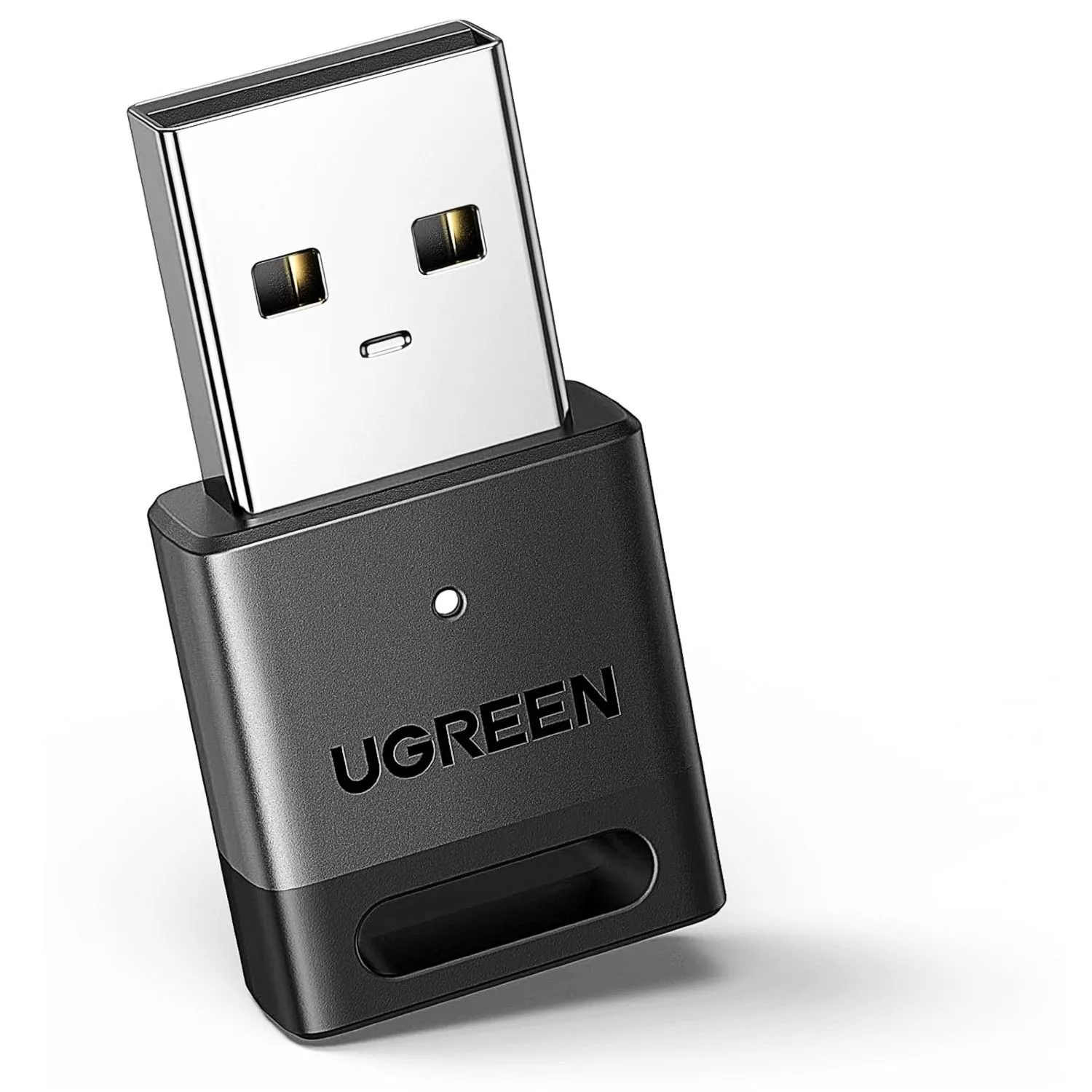 Bộ chuyển đổi USB Bluetooth 5.3 của UGREEN trên nền trắng, mang lại kết nối không dây ổn định cho các thiết bị ngoại vi trong văn phòng tại nhà.