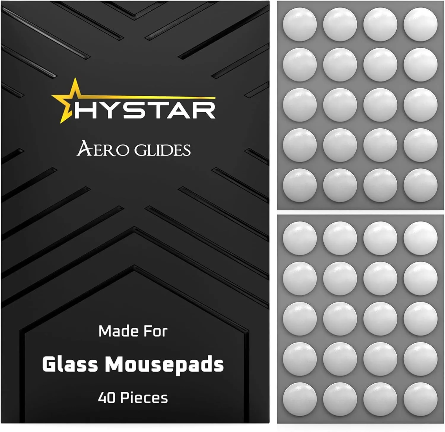 Bộ mouse skates chấm tròn Hystar Aero Glides làm từ PTFE nguyên chất