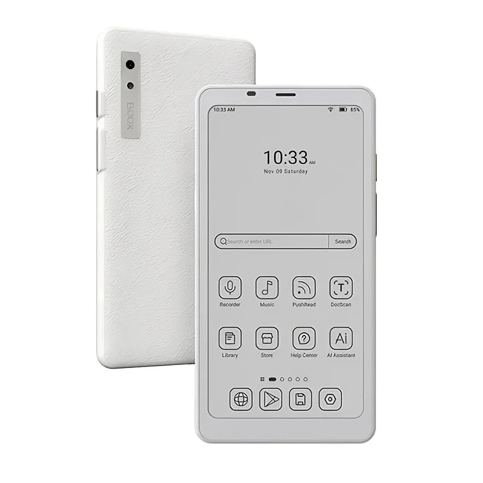 Boox Palma 2 hiển thị sách điện tử trên màn hình e-ink sắc nét, thiết kế nhỏ gọn như smartphone