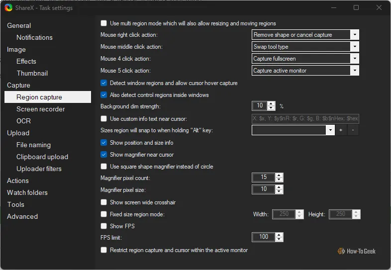 Cài đặt chi tiết các hành động sau khi chụp màn hình trong ShareX