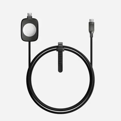 Cáp sạc Nomad Universal đa năng với đầu sạc USB-C và đế sạc Apple Watch