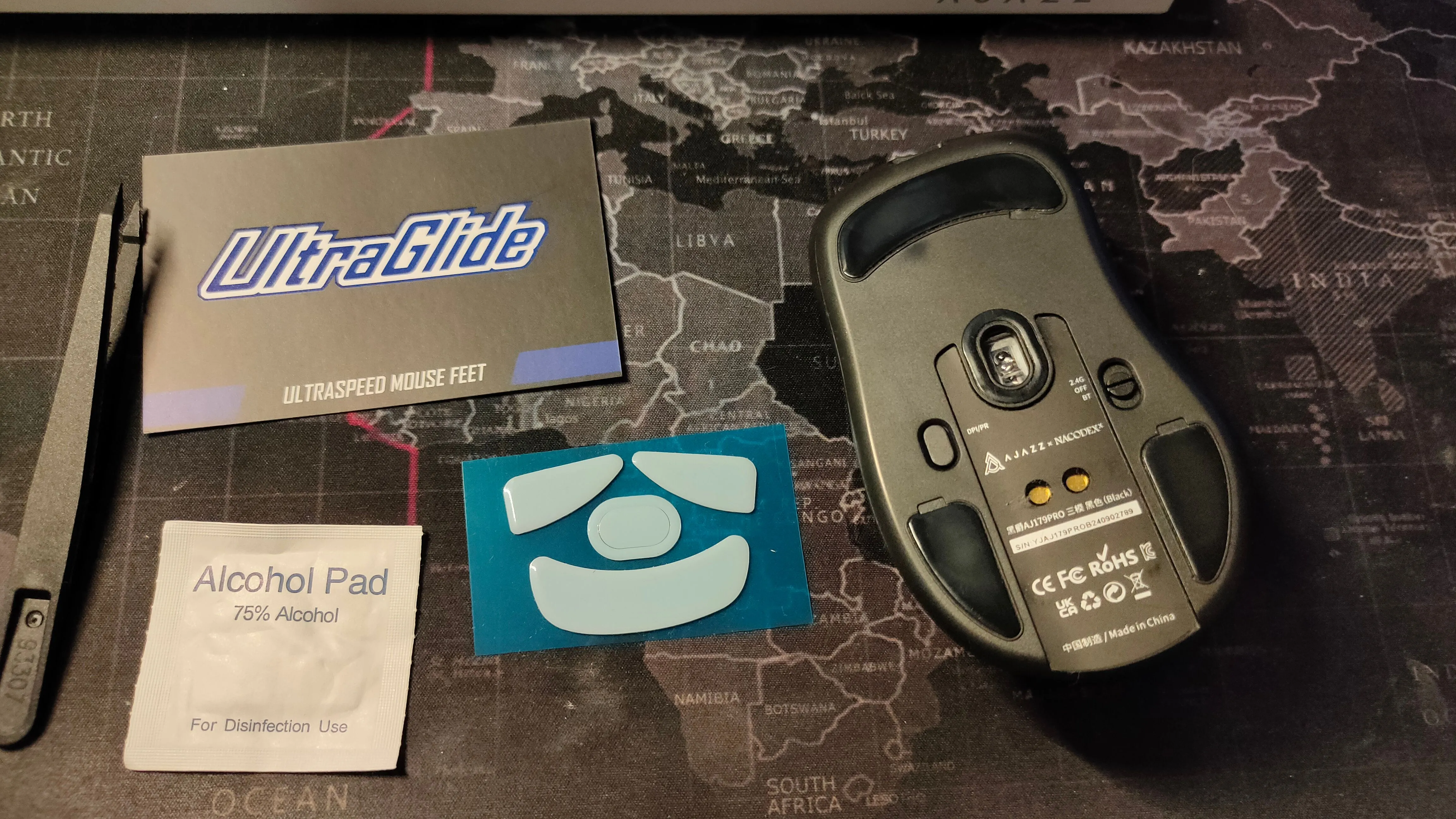 Chuột gaming Ajazz AJ179 Pro và bộ mouse skates mới chuẩn bị thay thế