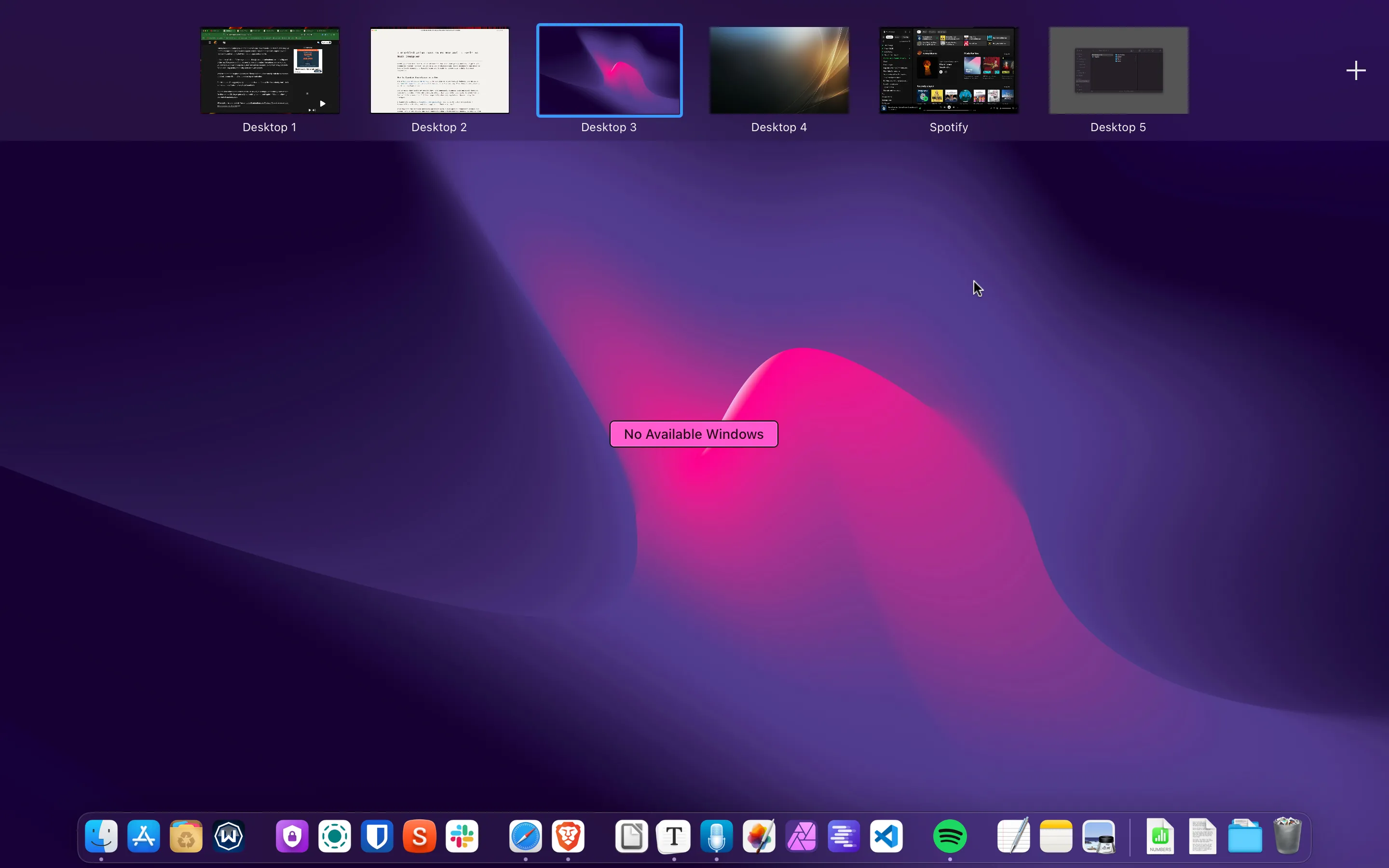 Giao diện các Không gian làm việc (Spaces) trong macOS trước và sau khi tắt hiệu ứng động
