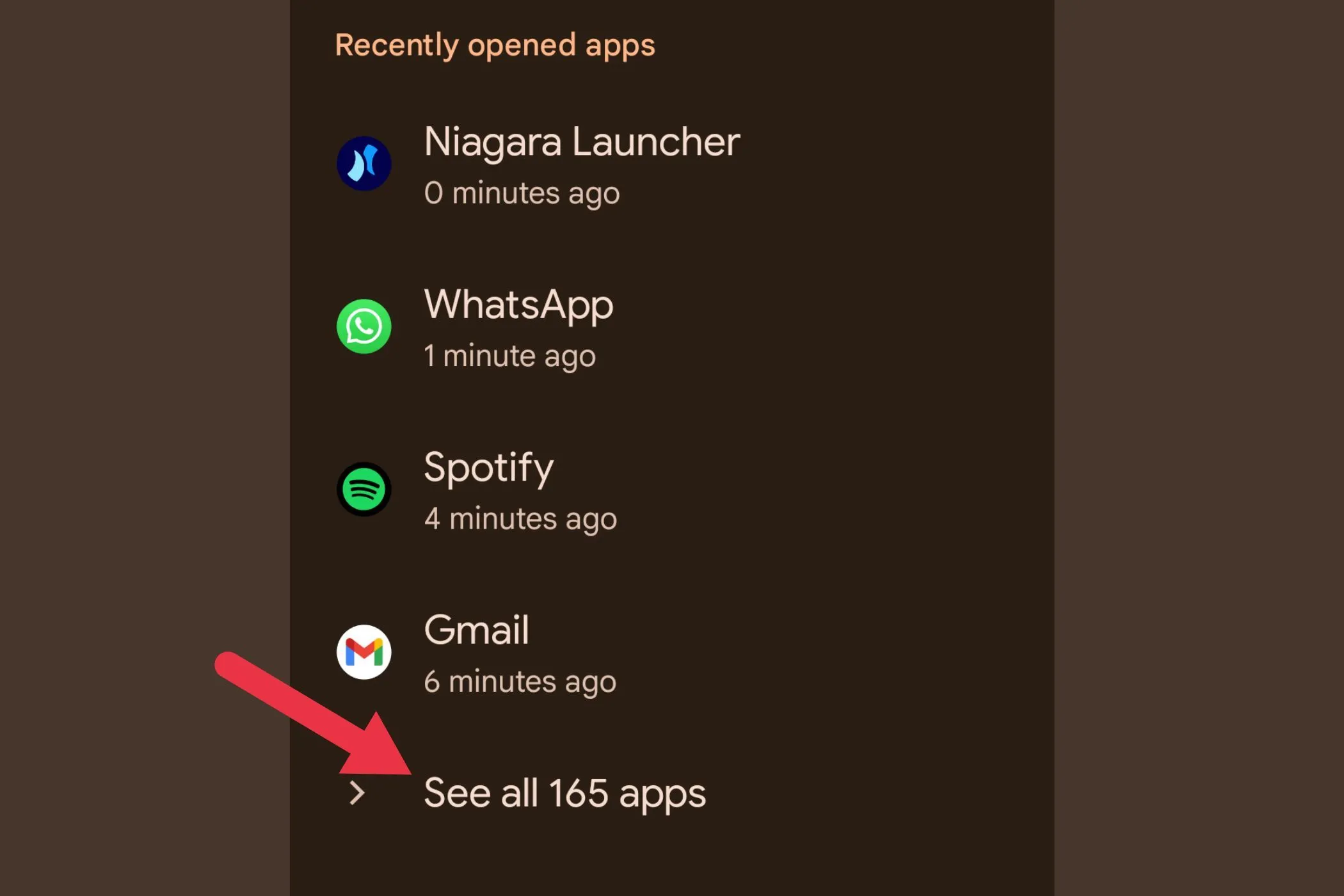 Giao diện quản lý ứng dụng trên Android, hiển thị danh sách các ứng dụng đã cài đặt.