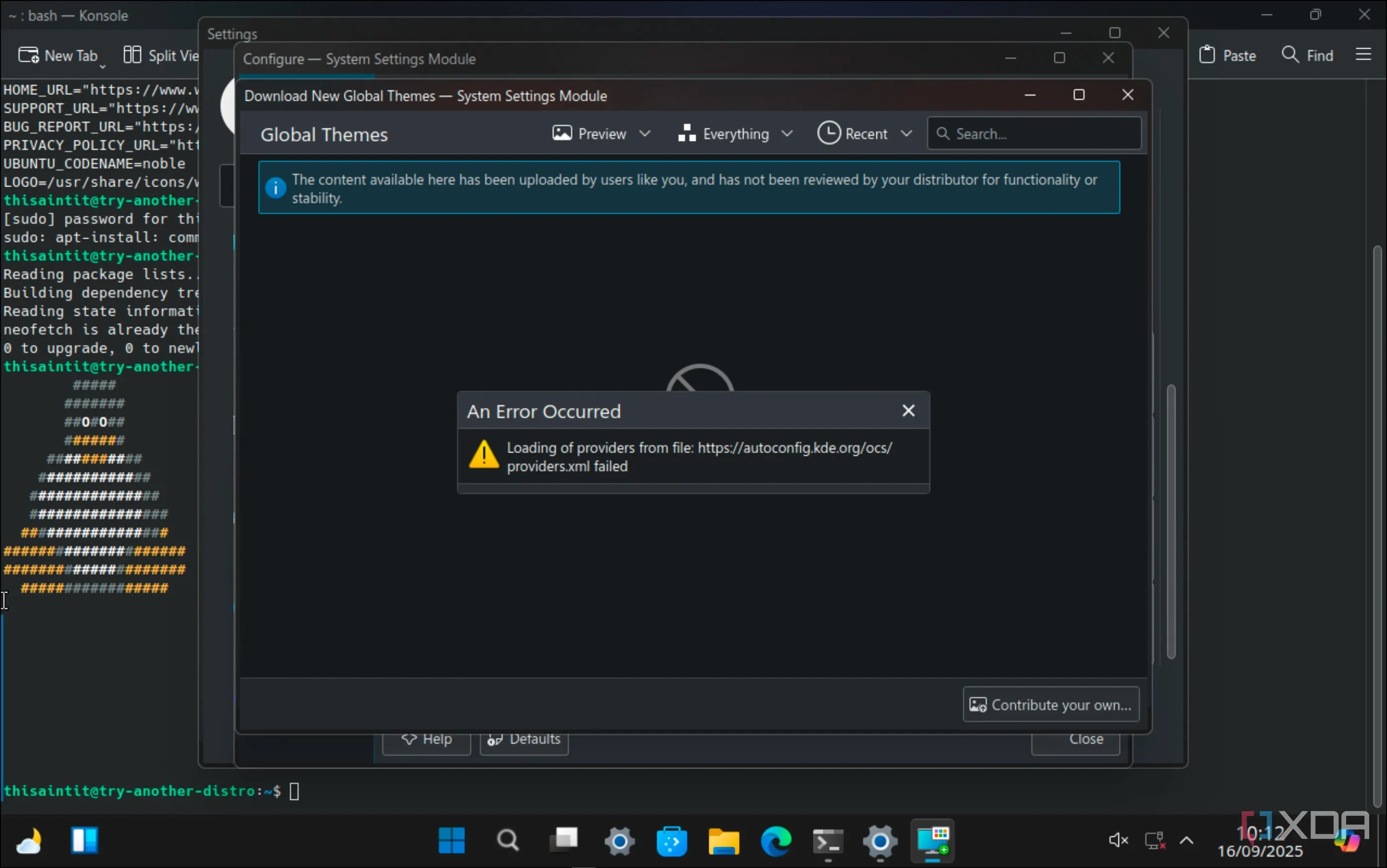 Giao diện Winux với các chủ đề KDE tùy chỉnh, mô phỏng thiết kế Windows 11